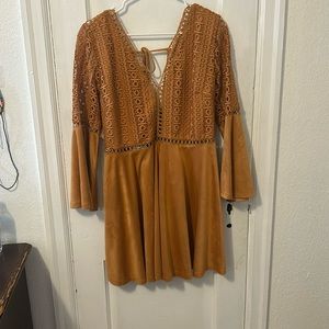 Orange crochet dress